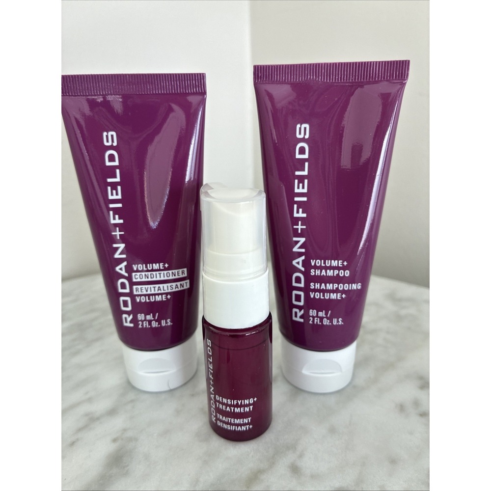 Rodan + Fields Volume+ Shampoo Conditioner Treatment Travel Kit NEW Sealed